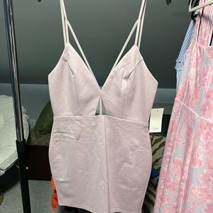 Elegant Light Pink Strappy Dress